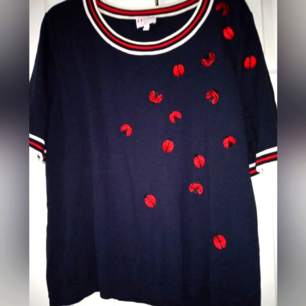 Talbot's / Oprah's faves  2X ladybugs top